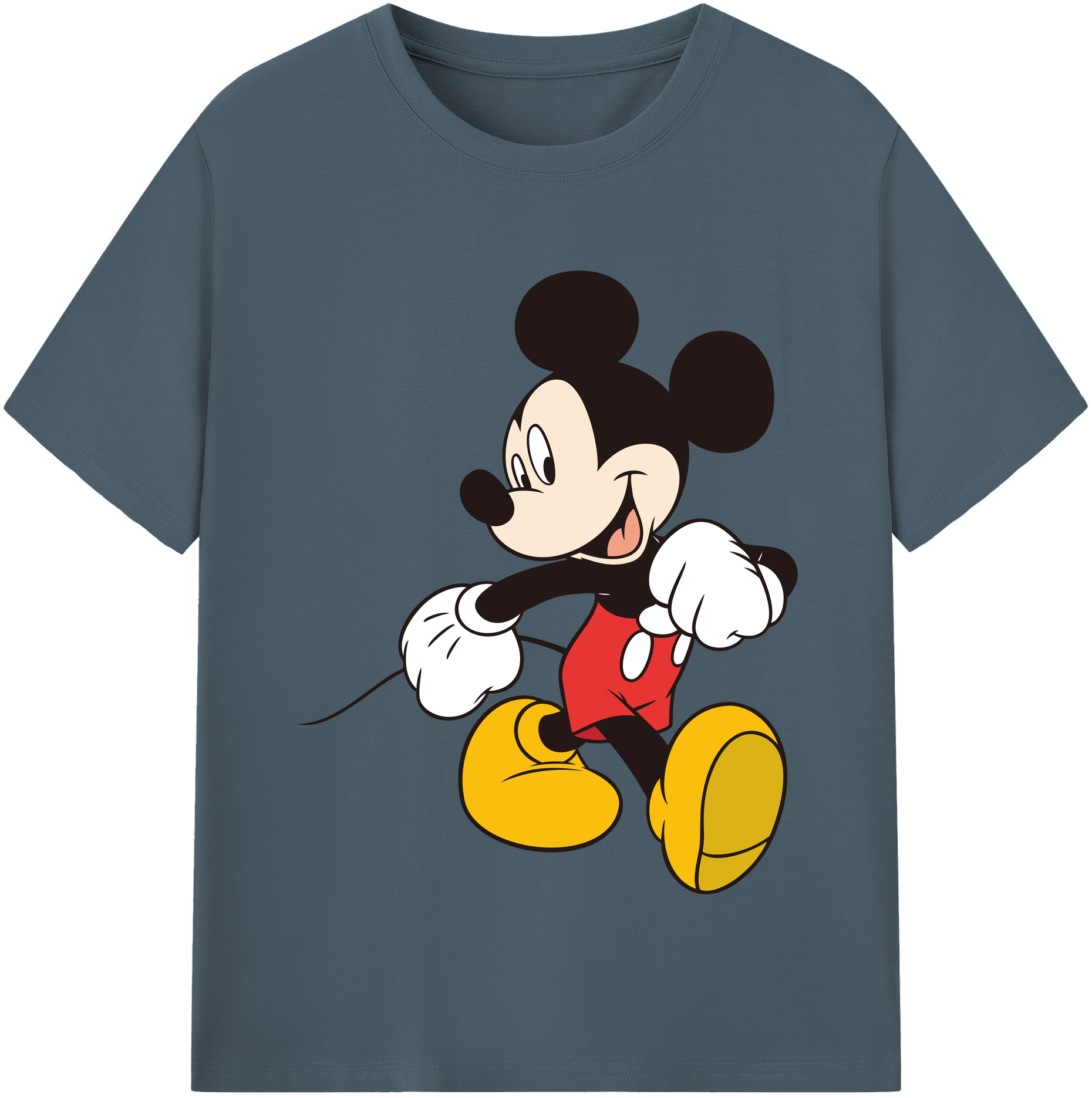 （画像用） ミッキーマウス Mickey Mouse 綿100％半袖Tシャツ（フロントプリント）
